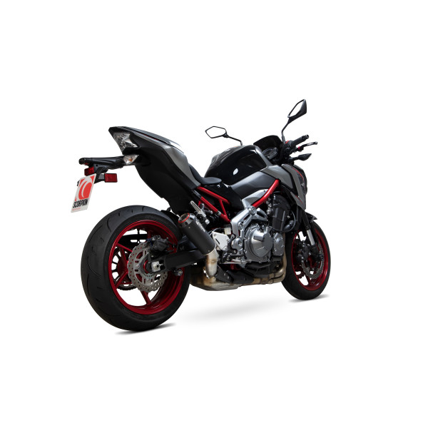 Scorpion Exhaust Kawasaki Z900 2017 - 2019 Red Power Slip-on Black Ceramic Coated Sleeve